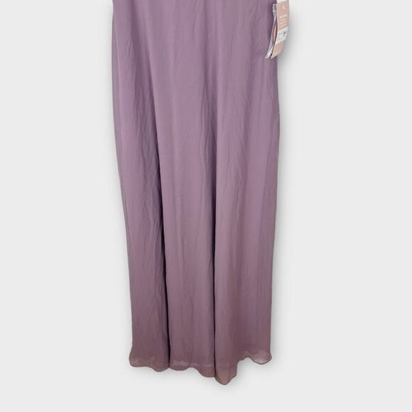 Birdy Grey Gwennie Chiffon Long Maxi Bridesmaid Dress Dark Mauve XS New - Picture 9 of 16